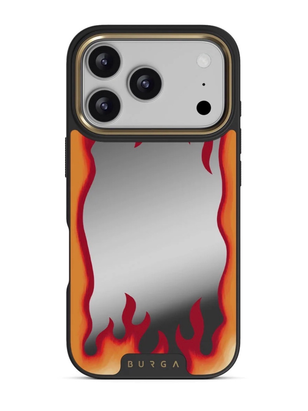 BURGA iPhone 17 Pro Mirror Flame iPhone Case - Red & Orange